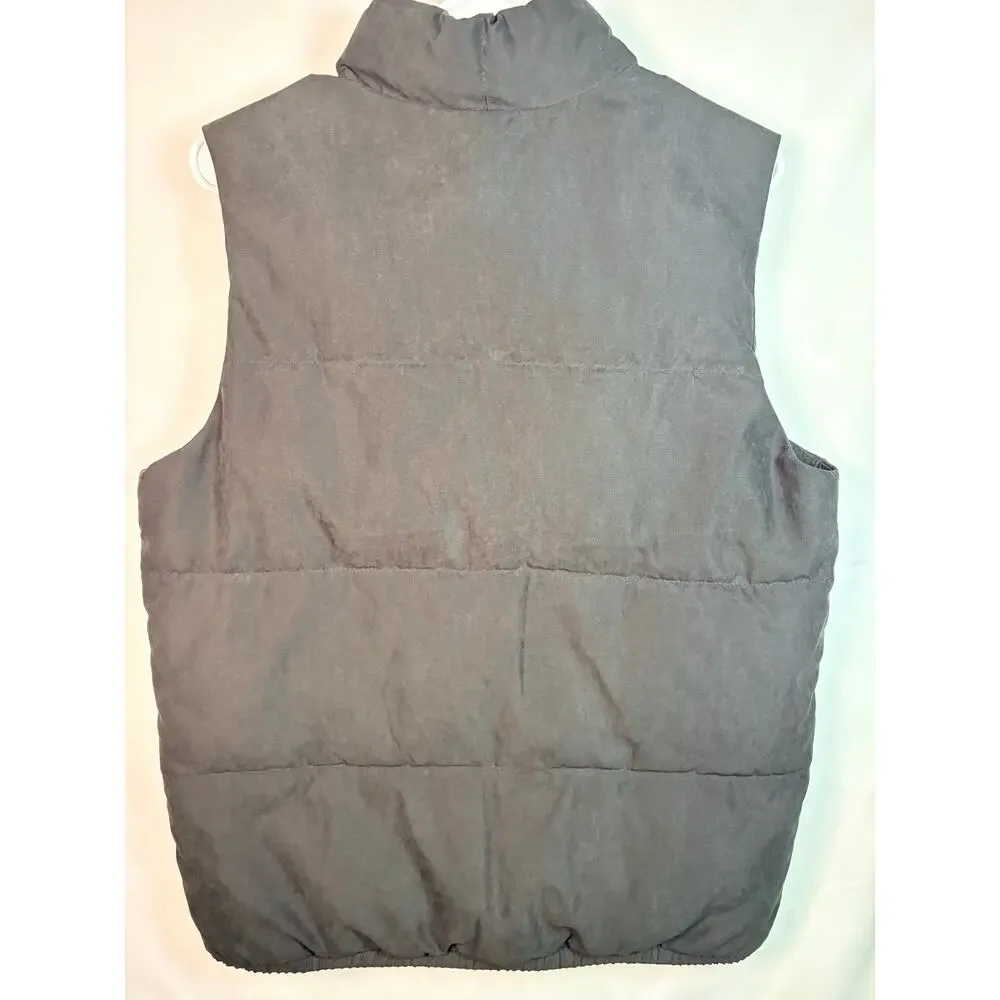 Abercrombie & Fitch Kids Black Puffer Vest Youth 15/16 L Warm Zip Up